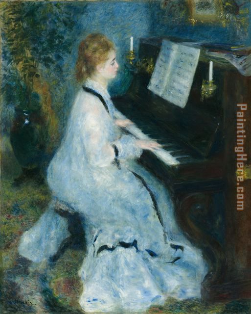 Pierre Auguste Renoir Woman at the Piano